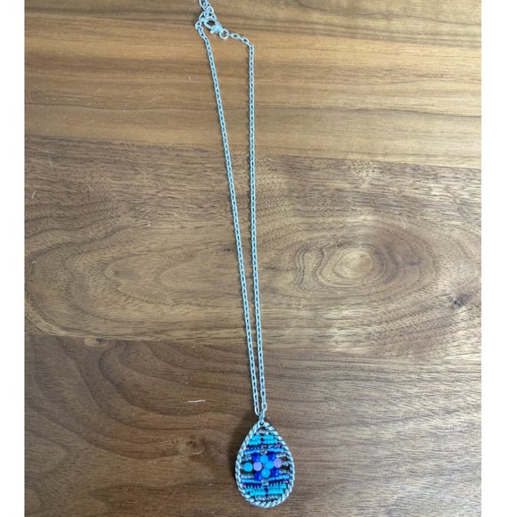 Brighton Necklace, beaded teardrop pendant - Picture 3 of 4